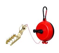 Bait Saver Tool, Fish Lure Retriever, Stainless Steel Fishing Tackle Rescue Hook, with 9.84ft Pe Rope, Efficient Recovery for Freshwater or Saltwater, Black Red 1 Piece 60 kg