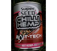 Bait-Tech Canned SuperSeed Hemp Chilli (350g) Bait -Tech Fishing Bait, Natural