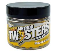 Bait-Tech Sticky Method Twisters 8mm Banoffee Flavoured Wafters for Fishing & Angling