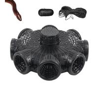 Bait Trap Net - Strong Mesh Material Cage, Fishing Catch Device | Portable Circular Design with Multi-Hole Access Feature, Crab Lure Trap for Lake Pond Shrimp Crawdad Aquatic Hunt Setup