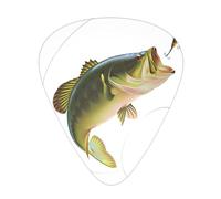 Bait with Fishing Line Eating Little Fish Advanced guitar pick 12 pieces Three thicknesses for bass, electric guitar, acoustic guitar bag