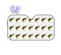 Bait With Fishing Line Eating Little Fish Printing Thickened Car Sunshade Keep Car Interior Cool.Universal Windshield Sun Shade Fit For Cars.Suvs