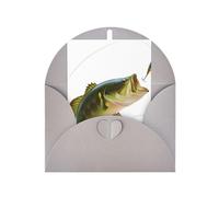 Bait With Fishing Line Eating Little Fish Printing Vertical Blank Paper Holiday Greeting Thankful For You (Thinking Of You Card Birthday Card)