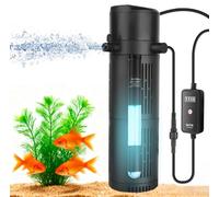 BAITAI 1200L/H UV Fish Tanks Filter with Timer,5-in-1 Internal Aquarium Filter with Aeration & Spray Bar for Freshwater & Saltwater, 120-400L Tanks