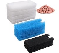 BAITAI Replacement Filter Media Set for AF450 & AF650 External Hang-On Aquarium Filter, 6-Stage Sponge, Fine Pads, Quartz Bio Balls & Activated Carbon Pads, for Freshwater, Marine & Turtle Tanks
