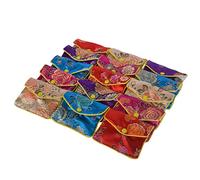 Baitaihem 15 Pack Jewelry Purse Pouch Gift Bags Chinese Silk Style Brocade Embroidered Bag,Multiple Colors(Medium)