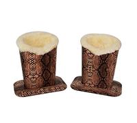 Baitaihem Pack of 2 Plush Lined Eyeglasses Holder Stand Protective Glasses Case For Desks Or Nightstands - Green - 4.6"x 3.5"x 4.8"