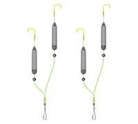 Baitcaster Rods 1 Piece Double Hook Reverse Bottom Rig Line Double Hook Bottom Fishing Rig Improve Floating Avoids Water And Silt For Big Game Baitcaster Reels Left Handed (Grey, 16. 5cm)