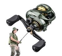 Baitcasting Fishing Reels,Alloy 8Kg Max Drag Baitcaster Reel - Lightweight Ergonomic Bait Feeder Spinner Smooth Gear System for Beginners Adults