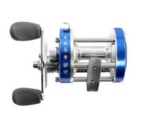 Baitcasting Reel #50 Blue Left Conventional Reel for Catfish 5.2:1 Gear Ratio Beach Casting High Stability Reel Baitcasting Fishing Reel, Round Fishing Assistant Reel for Saltwater/Freshwater