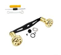 Baitcasting Reel Power Handle, 110mm All-Metal Crank Arm for Abu Garcia for DAIWA Tatula, Black Silver Gold Fishing Reel Parts Kit(K)