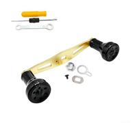 Baitcasting Reel Power Handle, 110mm All-Metal Crank Arm for Abu Garcia for DAIWA Tatula, Black Silver Gold Fishing Reel Parts Kit(G)