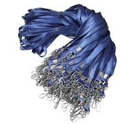 BAITEER 60 Pack Navy Blue Lanyards Premium Bulk Flat Lanyard with Swivel J Hook for ID Name Badge Holder, VIP, School, Kids, Coach, Conference, Festival and Hang Keys
