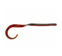 Baitfuel C-Mac Classic Big Bass Curl Worm Enriched with Supercharged X55 Formula Gel, 7" Green Pumpkin