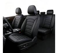 BAITUB Car Seat Covers 5-Seat Full Set Universal Leather Front & Rear - Waterproof & Breathable Car Cushions, Seat Cover Protectors with Airbags【For Mercede-Benz W123,Black】