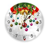 BaiWaNG Christmas Decoration Christmas Tree Snow Wall Clock Hanging Watch For Home Decoration Home Living Room Wall Art,LEO01170