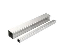 BAIWANLIN 304 Stainless Steel Tubes Square Tubing Metal Square Tube Steel frame2pcs Side length10mmto25mm/500mmLength,10mm*10mm*1mm