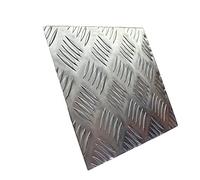 BAIWANLIN Aluminum Tread Sheet Diamond Chequered plate Checker Embossed Tile Alloy Floor Deck Anti-skid thickness2.5mm,500mm*500mm(1pcs)