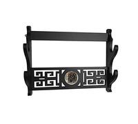 BAIWANLIN sword Holder stand Rack wall mounted display samurai Katana Wakizashi Knife scabbard Tai Chi pattern black1-4 Tiers,2Tier