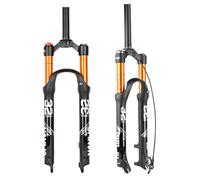 BaiWon 26/27.5/29 MTB Suspension Fork, Aluminum Alloy Shock Absorber Travel 120mm, 28.6mm Straight Tube/Tapered, Manual/Remote Control Travel Lockout, 9mm QR XC Mountain Bike Front Fork