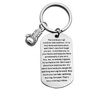 Baixian Boxing Gifts Boxer Keyring Keychain Sports Gift Encouragement Keyring Motivational Present Fitness Present Boxer Lover Souvenir Inspirational Souvenir for Men Boys