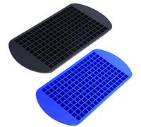 baixikly 2Pcs Ice Cube Tray 160 Grids Square Shape Mini Ice Cubes Tray for Freezer Baby Food Water Whiskey Cocktail and Other Drink