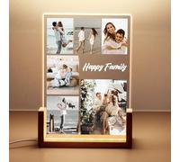 Baixtuo Personalised Acrylic Plaque Definition with Photo, Custom Gift for Loved Ones Best Friend Birthday Gifts,Customizable Gifts for Christmas Day- LED Acrylic Night Light Powered by USB (Style-6)