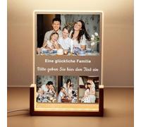Baixtuo Personalised Acrylic Plaque Definition with Photo, Custom Gift for Loved Ones Best Friend Birthday Gifts,Customizable Gifts for Christmas Day- LED Acrylic Night Light Powered by USB (Style-7)