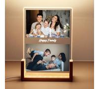 Baixtuo Personalised Acrylic Plaque Definition with Photo, Custom Gift for Loved Ones Best Friend Birthday Gifts,Customizable Gifts for Christmas Day- LED Acrylic Night Light Powered by USB (Style-1)