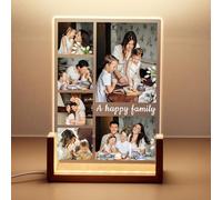 Baixtuo Personalised Acrylic Plaque Definition with Photo, Custom Gift for Loved Ones Best Friend Birthday Gifts,Customizable Gifts for Christmas Day- LED Acrylic Night Light Powered by USB (Style-10)