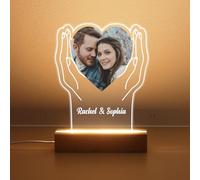 Baixtuo Personalised Acrylic Plaque Definition with Photo, Custom Gift for Loved Ones Best Friend Birthday Gifts,Customizable Gifts for Christmas Day- LED Acrylic Night Light Powered by USB (Style-16)