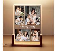 Baixtuo Personalised Acrylic Plaque Definition with Photo, Custom Gift for Loved Ones Best Friend Birthday Gifts,Customizable Gifts for Christmas Day- LED Acrylic Night Light Powered by USB (Style-8)