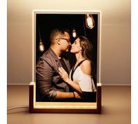Baixtuo Personalised Acrylic Plaque Definition with Photo, Custom Gift for Loved Ones Best Friend Birthday Gifts,Customizable Gifts for Christmas Day- LED Acrylic Night Light Powered by USB (Style-11)