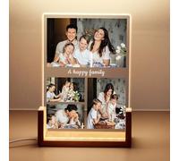Baixtuo Personalised Acrylic Plaque Definition with Photo, Custom Gift for Loved Ones Best Friend Birthday Gifts,Customizable Gifts for Christmas Day- LED Acrylic Night Light Powered by USB (Style-4)