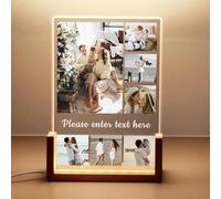 Baixtuo Personalised Acrylic Plaque Definition with Photo, Custom Gift for Loved Ones Best Friend Birthday Gifts,Customizable Gifts for Christmas Day- LED Acrylic Night Light Powered by USB (Style-14)