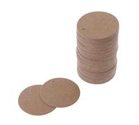 Baiyao 100 PCS 3.5cm DIY Round Kraft Paper Hang Tags Wedding Favor Name Tags Cards Price Tags Bookmarks Tags Gift Cards for Christmas Wedding Birthday