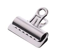 Baiyao Large Metal Hinge Clips,Silver Metal Bulldog Clips Paper Letter Document Ticket File Binder Grip Clip Clamp for Pictures, Photos, Money,Office and Home Kitchen 65mm 75mm