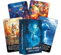 BAIYOOBAI Spirit Animals Oracle Cards Age 2+ for Intuition, Guidance, and Spiritual Connection Oracle Cards for Beginners,Featuring Powerful Animal Totems for Personal Growth