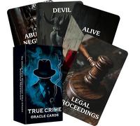 BAIYOOBAI True Crime Clues Oracle Cards, Conspiracy Oracle Deck, 80 Cards Oracle Cards for Beginners，Fortune Telling Toys