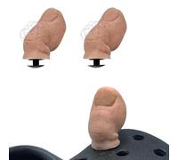 BAIYSFFG 2 PCS Toe Shoe Charms, Big Toe Shoe Decoration Charms Funny Toes Charms for Boys Men Shoes Clog Slides Sandal Gifts (hairy)