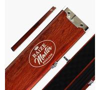 BAIZE MASTER 1 Piece Gloss Luxury Metal Ends Snooker Pool Cue Case - Holds 2 Cues (Santos Mahogany)