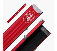 BAIZE MASTER 1 Piece PRO LINE Aluminium Luxury Snooker and Pool Case with Metal Ends - Holds 3 x One Piece Cues (Red)
