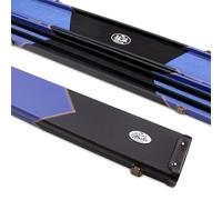 BAIZE MASTER 1 Piece Wide Arrow Snooker Pool Cue Case with Plastic Ends - Holds 3 One Piece Cues (Royal Blue)