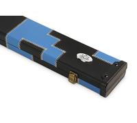 BAIZE MASTER 1pc Pool Snooker Cue Case with Plastic Ends - Holds 3 Cues (Blue and Black)