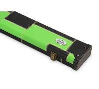 BAIZE MASTER 1pc Pool Snooker Cue Case with Plastic Ends - Holds 3 Cues (Green and Black)