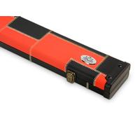 BAIZE MASTER 1pc Pool Snooker Cue Case with Plastic Ends - Holds 3 Cues (Red and Black)