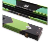 BAIZE MASTER 2pc 3 Slot Arrow Pool Snooker Cue Case with Plastic Ends (Green)