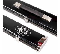 BAIZE MASTER 3/4 Gloss Black 3 Slot Luxury Metal Ends Snooker Pool Cue Case - Holds Two 3/4 Joint Cues