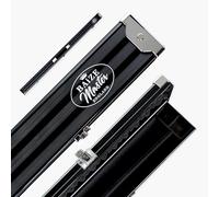 BAIZE MASTER 3/4 PRO LINE Aluminium Luxury Snooker Pool Cue Case with Metal Ends - Holds 1 x 3/4 Joint Cue + Extensions (Black)