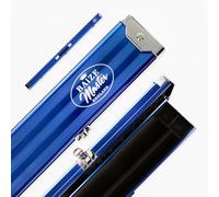 BAIZE MASTER 3/4 PRO LINE Aluminium Luxury Snooker Pool Cue Case with Metal Ends - Holds 1 x 3/4 Joint Cue + Extensions (Blue)